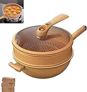 Titanium Micro-Pressure Clay Nonstick Pressure Cooker, Frying Cooking Stir-Frying Home Cooking Cookware, Nonstick Cookware (1PC)