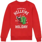 Stranger Things Hellfire Holiday Sweatshirt - Red