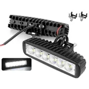 CREE Spot Flood LED Light Bar 2X 6 Inch Work Lights Reverse 4WD 12V 24V Spread