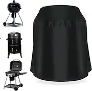 LOORGVEL BBQ Grill Cover Round Barbecue Cover for Electric and Charcoal Grills Fit Fire Pit Protection from Rain and Dust Easy to Clean Durable Material