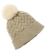 Hannah Rose Cable Cashmere Hat