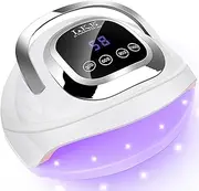 Wisdompark UV Nail Lamp 268W, UV Light for Gel Nails with 60pcs Beads, Professional LED Nail Lamp 4 Timers and Automatic Sensor Nail Dryer for Home Salon (Large)