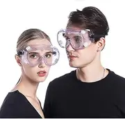 Safety Glasses Over Prescription Goggles Lab Anti Fog Clear Eye Protection Glasses Chemistry Soft, Direct Vent Perfect Protective Eyewear for Workplace Science Onion Goggles for Women Woodworking