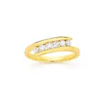 Alora 10ct Gold 1/3 Carat Tw Lab Grown Diamond Offset Ring