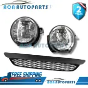 Set Fog Light Lamp + Lower Bumper Mesh Grille For Ford Falcon BA XR6 XR8