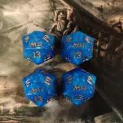4X Core Set M21 D20 Spindown Dice Bundle Sky Blue