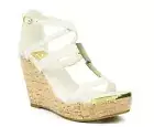 Mark & Maddux Fahrenheit Women's Shakira-01 Laser-cut Low Heel Sandal - White