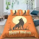 Bedding Suit Happy Halloween Comforter Cover Set Pumpkin Ghost Witch03