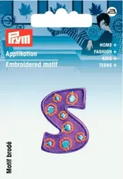 Patches Letters Aufbügeler Application Strap S Purple Colourful 3x3cm Patch