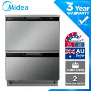 MIDEA Stainless Steel Double Drawer Dishwasher 30 minute Rapid Wash Child Lock