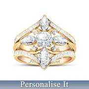 Blessed In Faith & Love Forever Personalised Bridal Ring Set