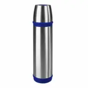 Emsa vacuum flask Captain, drinking bottle with mug, stainless steel, blue, 5...