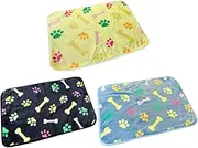 Happyyami Cozy Warm Pet Blanket 3pcs Animal Blankets Reusable Soft Flannel for Dog Cat Bed Sofa Throw