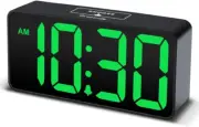 Small Digital Alarm Clock for Bedroom, Large Big Numbers Display with Brightness