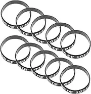 DIYEAH 50pcs Class of 2024 Silicone Bracelet Graduation Party Accessory Black Base White 'Class of 2024' Wristband