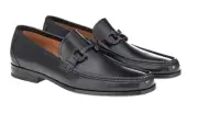 New Salvatore Ferragamo GRANDIOSO 7 EEE Black Leather Shoes.
