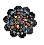 Turkish Handmade Floral Figural Ceramic Tile Trivet, Kitchen Trivet