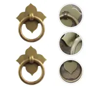 2 Pcs Handle Dressers for Closet Cabinet Hinges Gold Knobs Vanity Bench