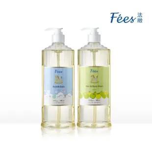 【Fees 法緻】嬰兒泡泡露600ml+嬰兒洗髮沐浴精600ml