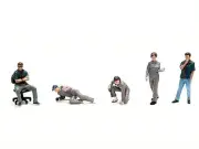 "Top Tuners" 6 piece Diecast Figure Set 5 Figures 1 Chairfor 1/64 Scale Models