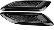 Hood Air Vent Wing Trim, Exterior Hood Air Vent Outlet Wing Trim for Range Rover Evoque 2012 to 2018 Hood Vents, Air Flow Intake, Cars and Trucks Vent Accessories(Black)