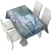 Singing Water Beautiful Native American Horse Tablecloth