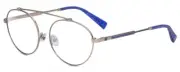 Elton John DREAMER 3 Designer Reading Glasses Platinum Silver Cobalt Blue Glitte