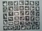 Girls themed Stencils for glitter tattoos / airbrush / henna / cakes fundraising