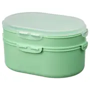UTBJUDA stackable lunch box for dry food, light green