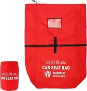 Kandishiex US Car Seat Travel Bag for Airplane Waterproof Baby Car Seat Cover Foldable Car Seat Backpack with Adjustable Straps Oxford Cloth Gate Check Stroller Travel Bag for Baby Car Seat(1,gules)