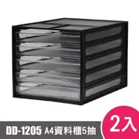 在飛比找ETMall東森購物網優惠-樹德SHUTER A4資料櫃5抽 DD-1205P 2入