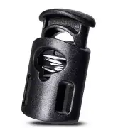100 Pcs Plastic Cord Locks Single Hole Spring Toggle Stopper for Drawstring Bags