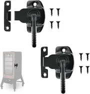 2PCS 1077 Smoker Door Latch Kit, for Pit Boss Pro Series II 4-Series Vertical Wood Pellet Smoker, Replacement Parts for Most Cuisinart Masterbuilt Smoker Door Latch with 8pcs Screws