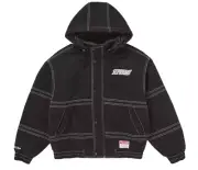 Supreme x Mitchell & Ness Twill Stadium Jacket Black FW24 Large