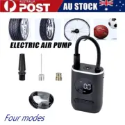 Mini Wireless Portable Car Tire Air Inflator Tyre Electric Pump with USB Black