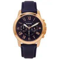 在飛比找Yahoo奇摩購物中心優惠-FOSSIL 羅馬優雅風計時的皮帶手錶(FS4835IE)-