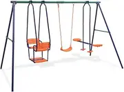 VRAXO Swing Set with 5 Seats Orange -28.8KG,91357