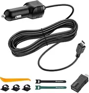 Range Tour Dash Camera Car Charger, Micro USB and Mini USB Interfaces,Driving Recorders Power Cord 3.5m/11.5ft 12V/24V to DC5V 2A (I Interface)