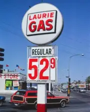 8x10 Vintage Laurie Gas sign, St. Paul, Minnesota. Free Shipping!!