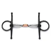 Cavalon Full Cheek Lozenge Silver Dotted Snaffle Bit