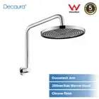 Decaura 10 inch Rain Shower Head with Gooseneck Shower Arm Chrome Round Bathroom