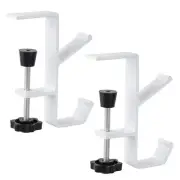 2Pcs Metal Desk Clamp Hook - Adjustable Headphone Holder and Backpack Hanger ...