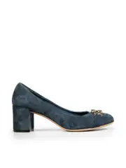 Navy Suede Ballet Pumps