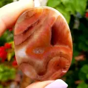 Fire Agate Polished Natural Healing Crystal worry Gemstone from Mexico - #4