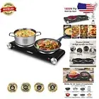 1800W Portable Electric Double Burner Hot Plate - Versatile Cooktop Solution