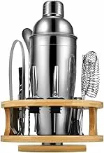 Costcom 10/20/30pcs Bar Cocktail Shaker Set Stainless Mixer Boston Shaker Drink Making Kit Complete Bar Accessories for Home & Commercial Use (10Pcs)