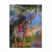 Outdoor Canvas Art - Richard Wallich 'Giraffe' Wall Art for Outdoor Spaces, P...