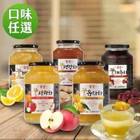 在飛比找PChome24h購物優惠-【韓味不二】花泉蜂蜜果醬茶1kg/瓶(柚子茶/紅棗茶/蘋果茶