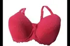 Amoena Lara Lace 32D Bra Red Mastectomy Bra With Pockets