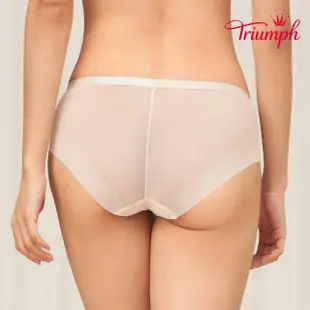 【Triumph 黛安芬】Premium 錦緞系列 中腰三角內褲 M-EL(氣質白)